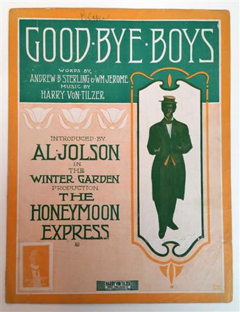 (SHEET MUSIC--AFRICAN AMERICAN AND BLACK FACE.) Group of over 25 American pieces with African American themes,